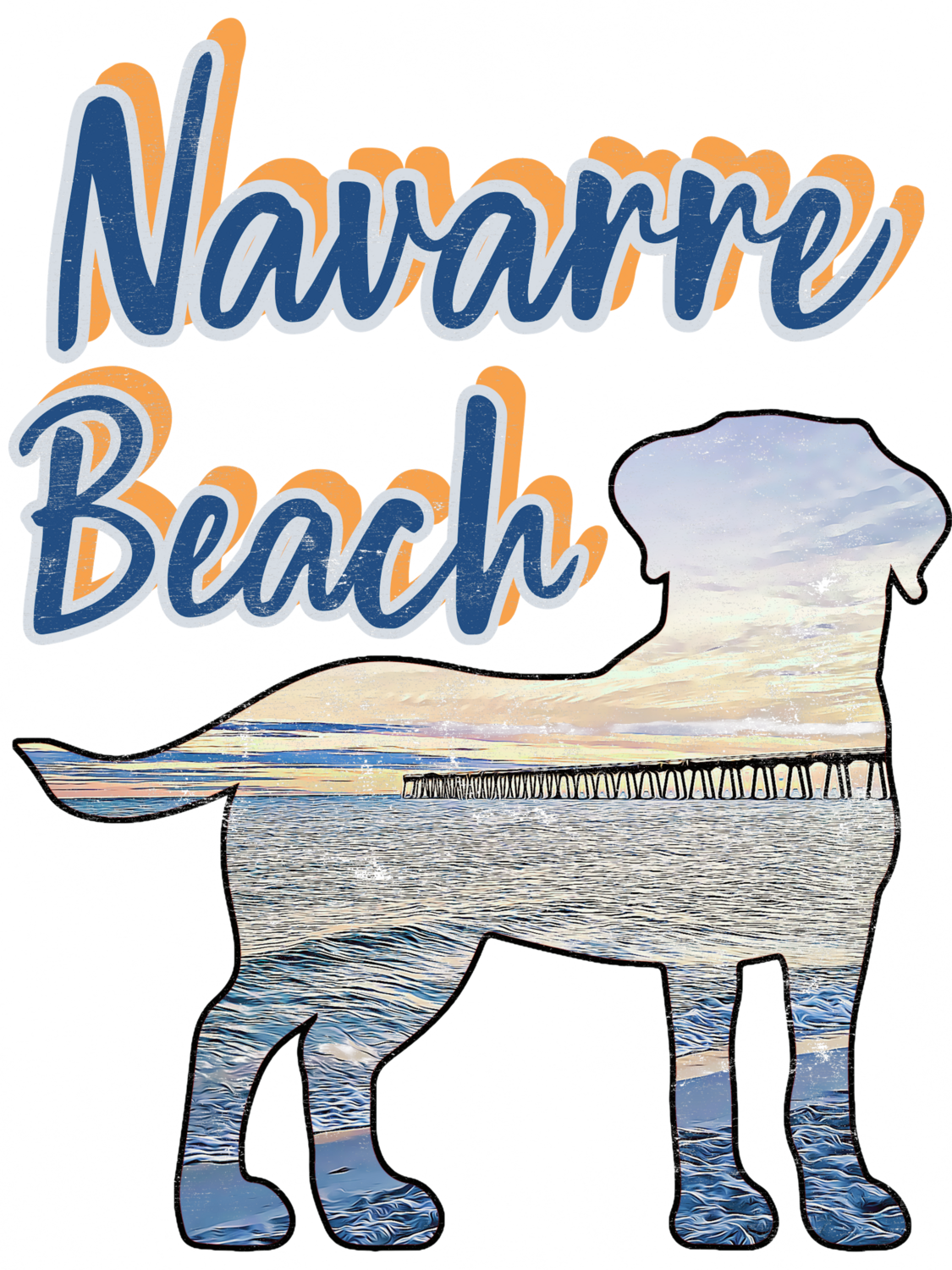 Navarre Beach Vintage-Look Unisex T
