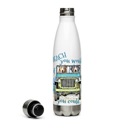 BEACH Australian Shepherd Stainless Steel Water Bottle