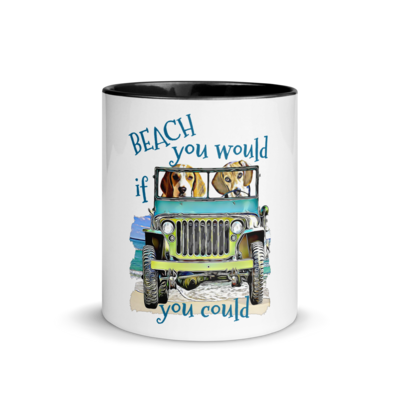 BEACH Beagles Mug with Color Inside