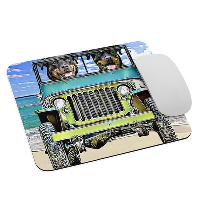 BEACH Rottweilers Mouse pad