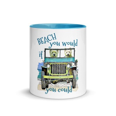 BEACH Westies Mug with Color Inside