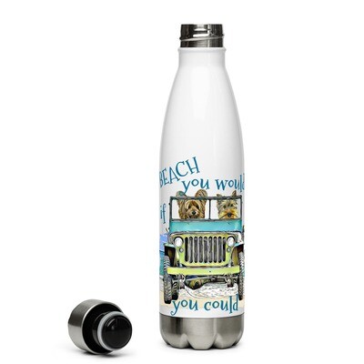 BEACH Yorkies Stainless Steel Water Bottle