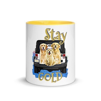 GOLD Retrievers Mug with Color Inside