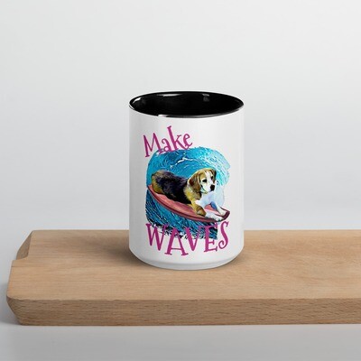WAVES Beagle Mug with Color Inside
