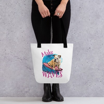 WAVES Bulldog Tote bag