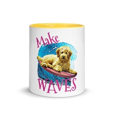 WAVES Goldendoodle Mug with Color Inside