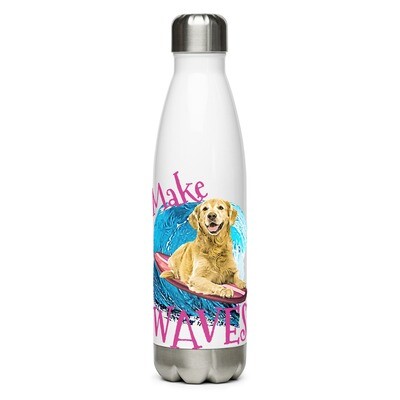 WAVES Golden Retriever Stainless steel water bottle