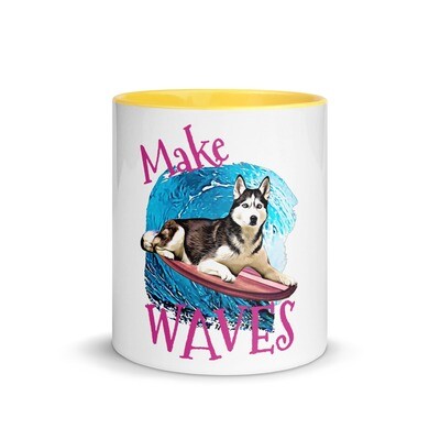 WAVES Husky Mug with Color Inside