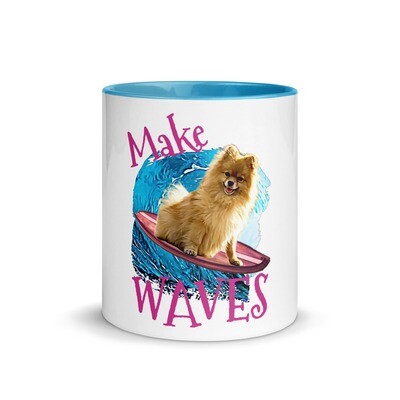 WAVES Pomeranian Mug with Color Inside