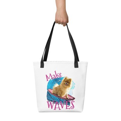 WAVES Pomeranian Tote bag