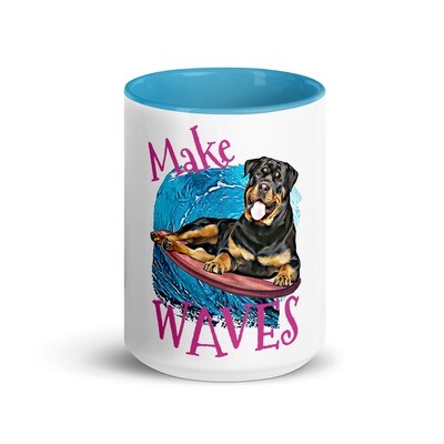 WAVES Rottweiler Mug with Color Inside