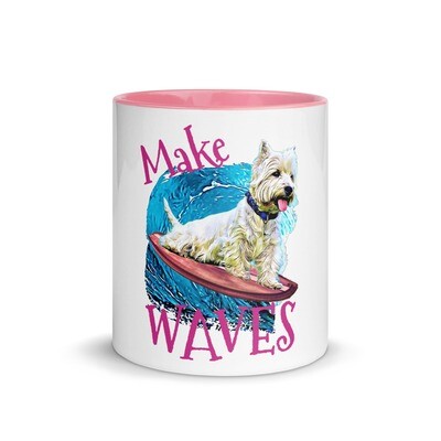 WAVES Westie Mug with Color Inside
