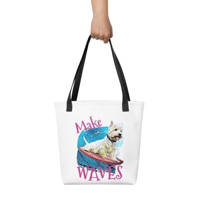 WAVES Westie Tote bag