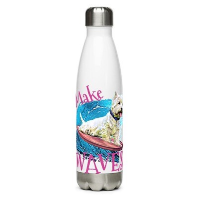 WAVES Westie Stainless steel water bottle