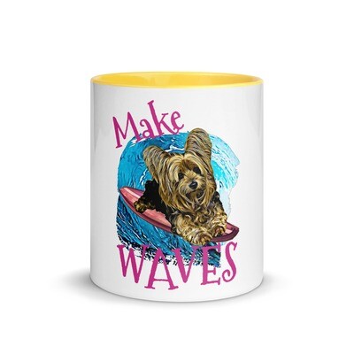 WAVES Yorkie Mug with Color Inside