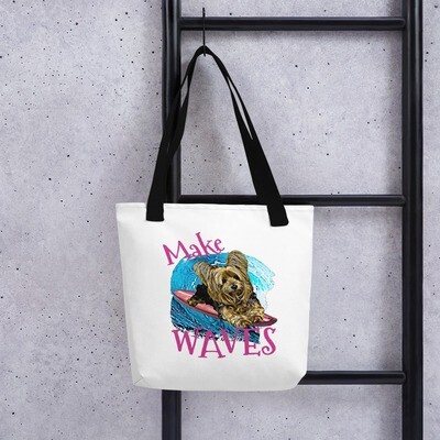 WAVES Yorkie Tote bag