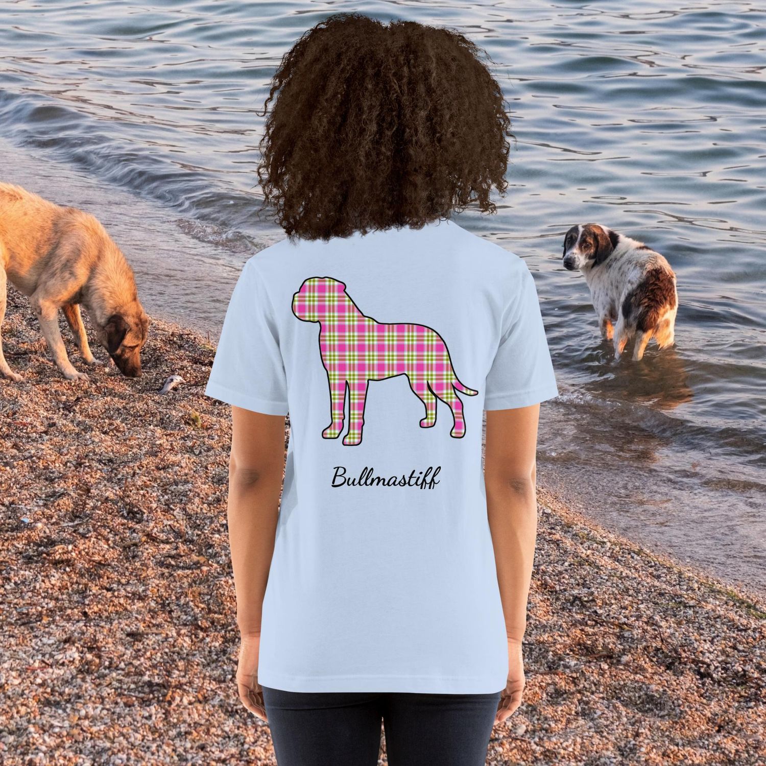 Bullmastiff Mom Plaid TShirt