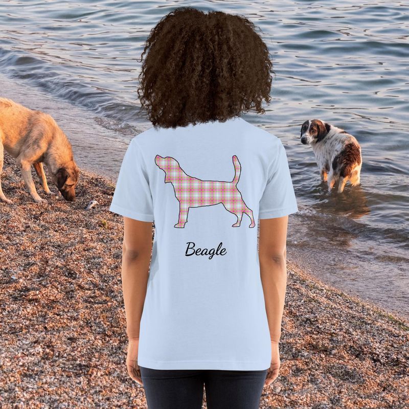 Beagle Mom Plaid TShirt