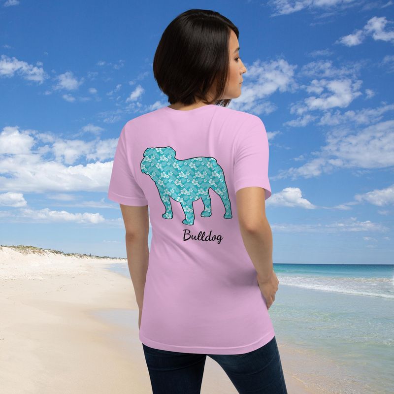 Bulldog Mom Floral t-shirt