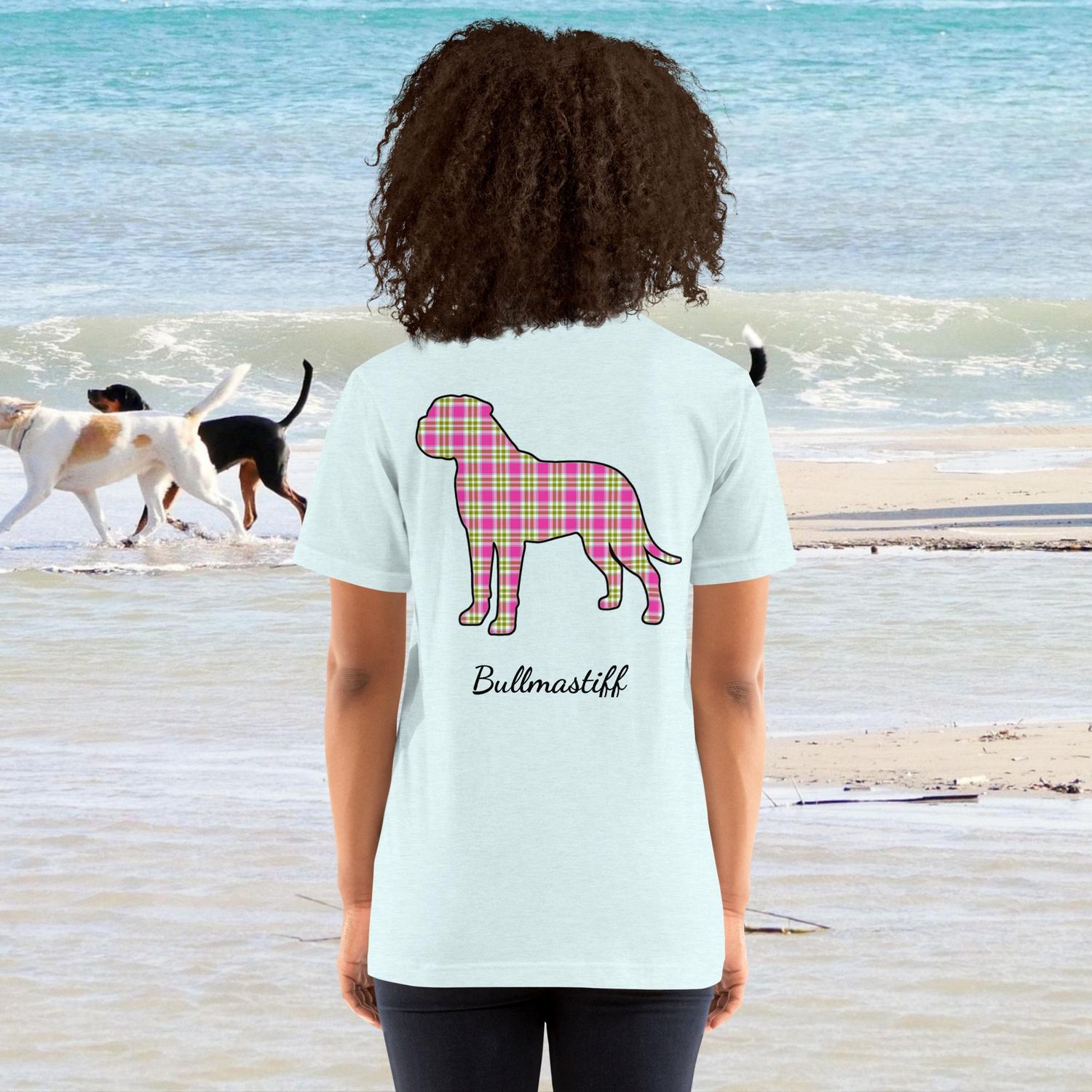 Bullmastiff Mom Plaid TShirt