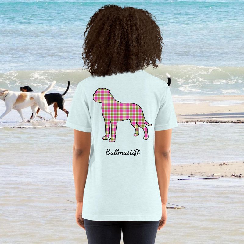 Bullmastiff Mom Plaid TShirt