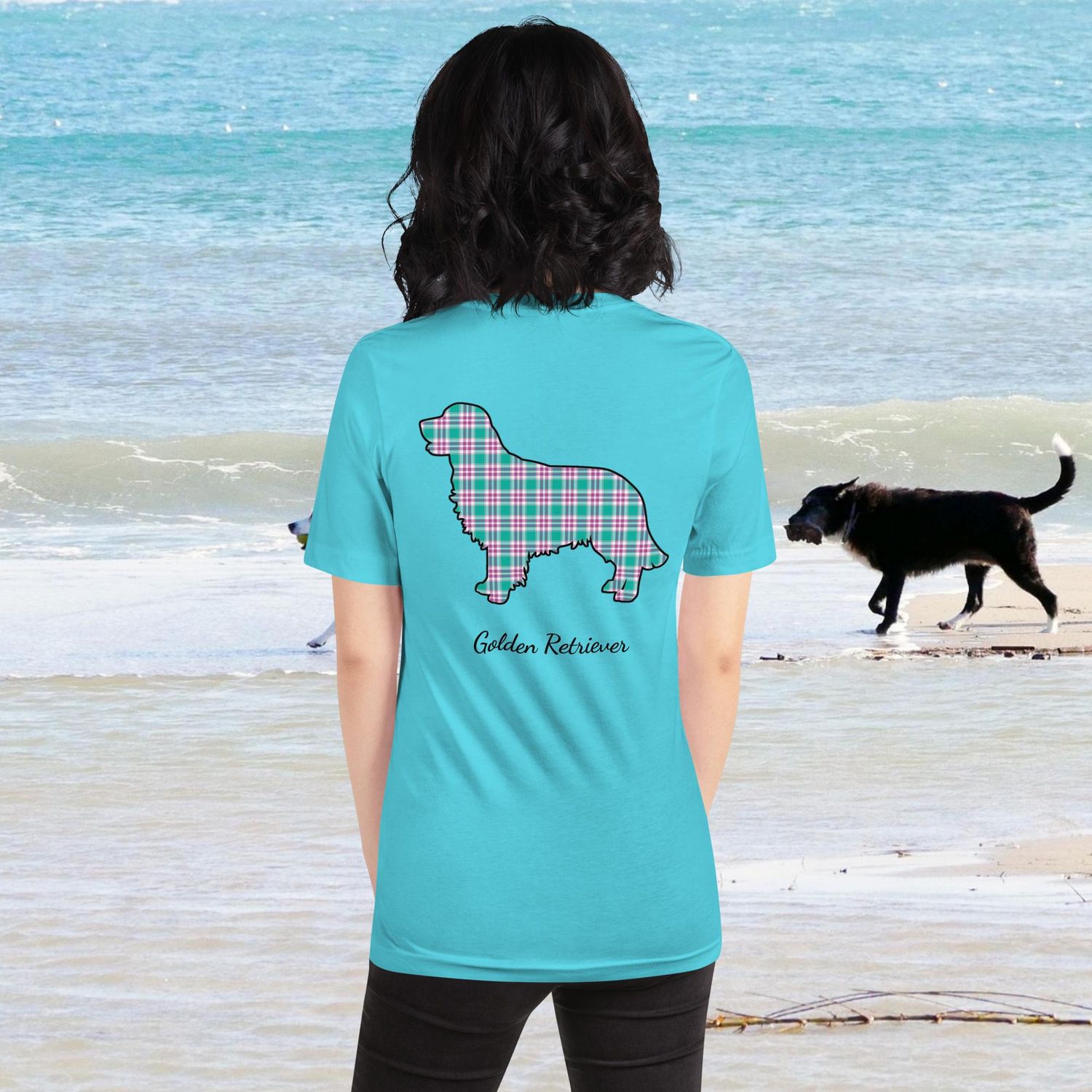 Retriever Mom Plaid t-shirt