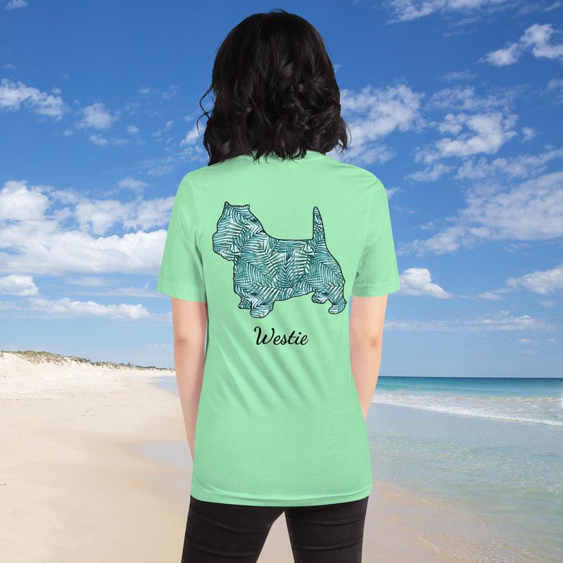 Westie Mom Tropical Tshirt