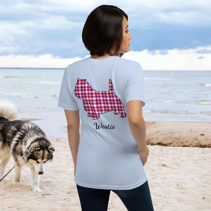 Westie Mom Plaid Tshirt