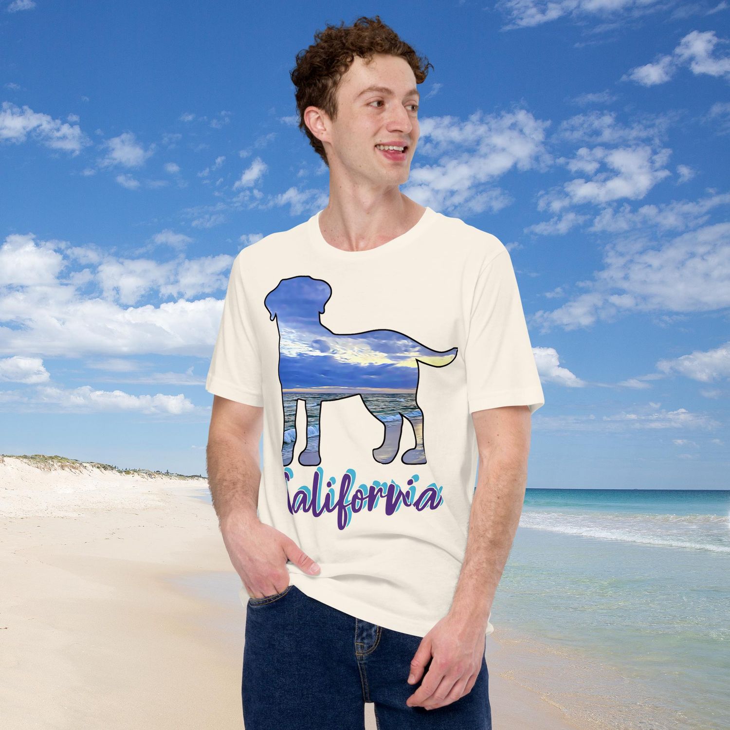 California Blue Front Only Unisex t-shirt