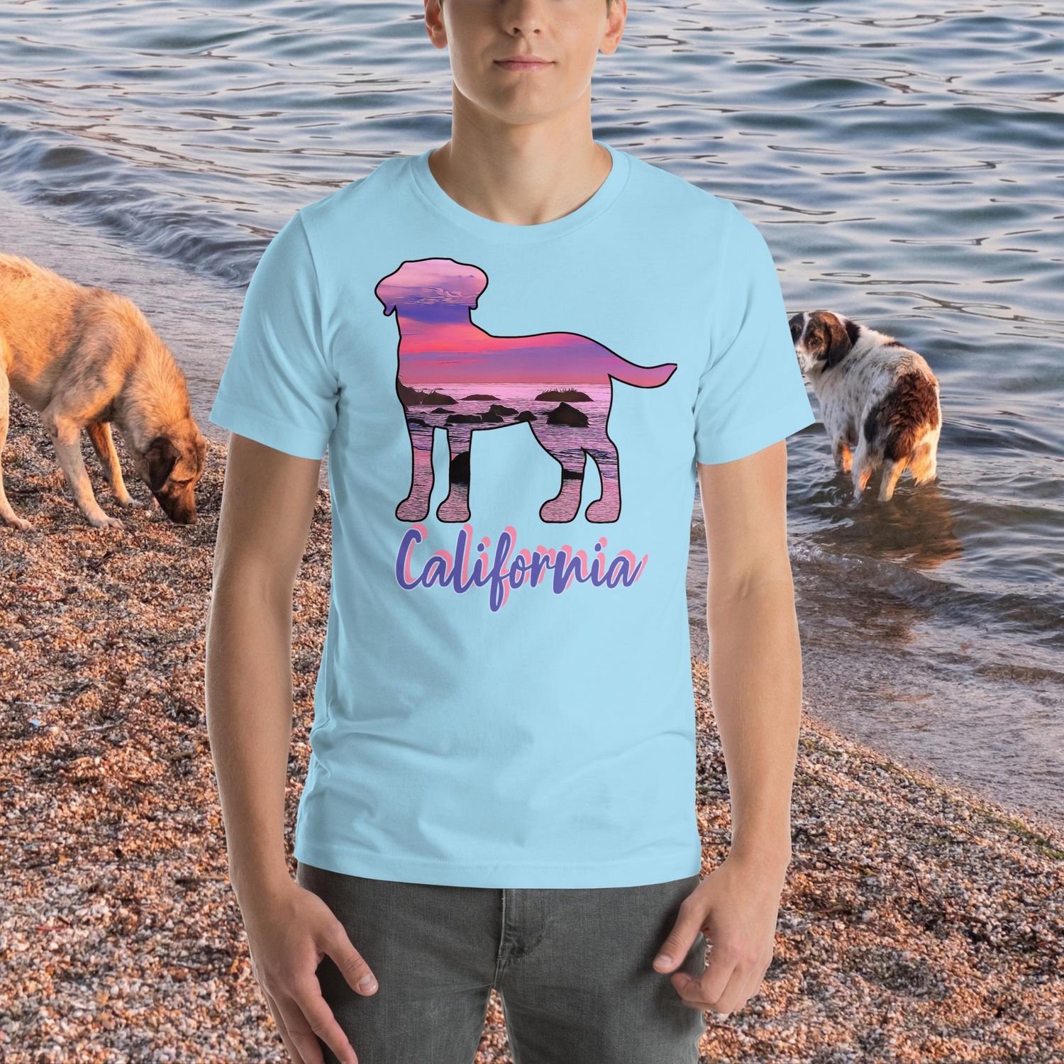 California Pink Front Only Unisex t-shirt