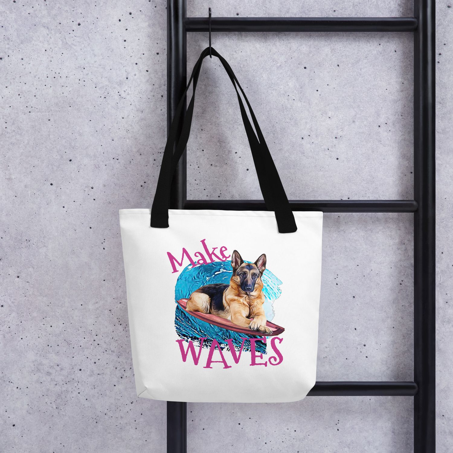 WAVES German Shepherd Tote bag