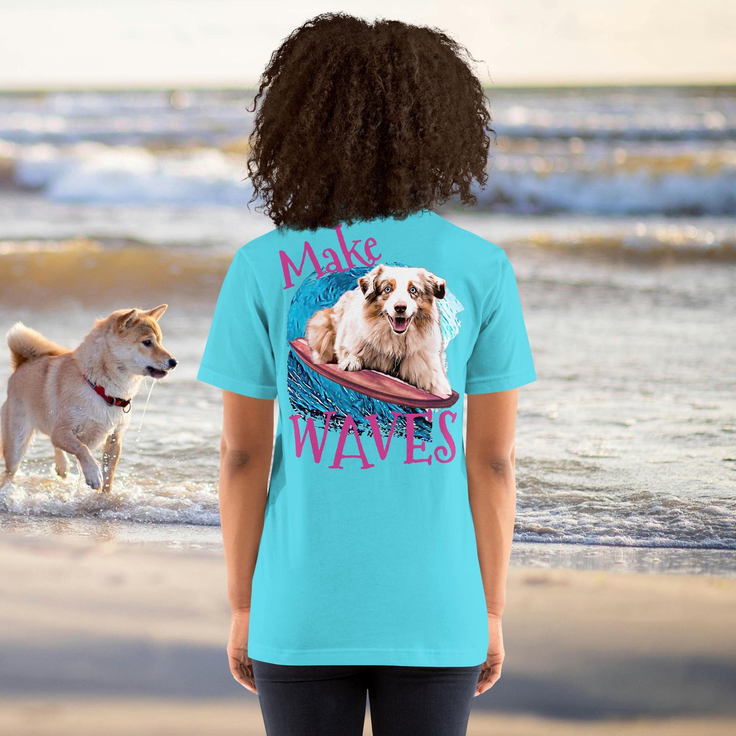 WAVES Australian Shepherd Unisex t-shirt