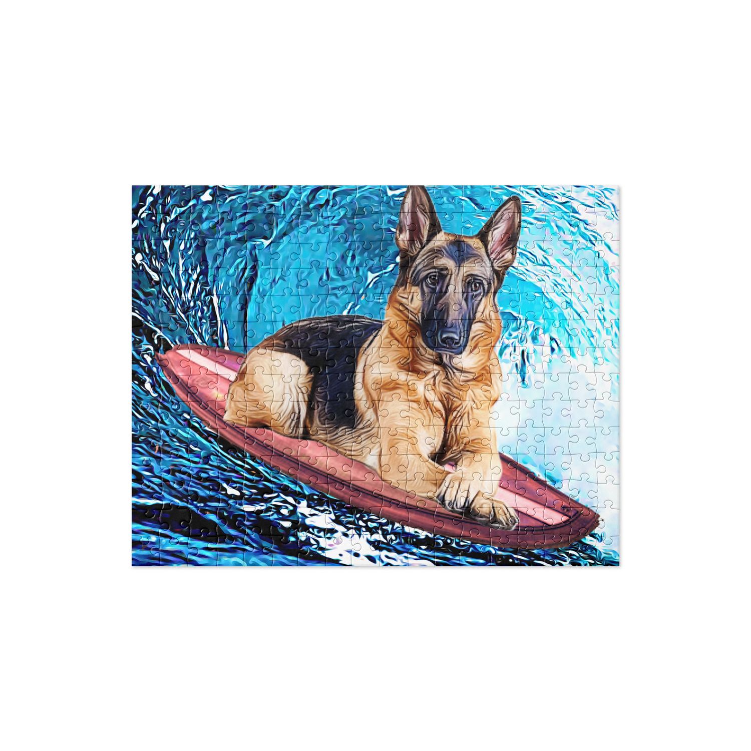 WAVES German Shepherd Jigsaw puzzle (252 Pieces)