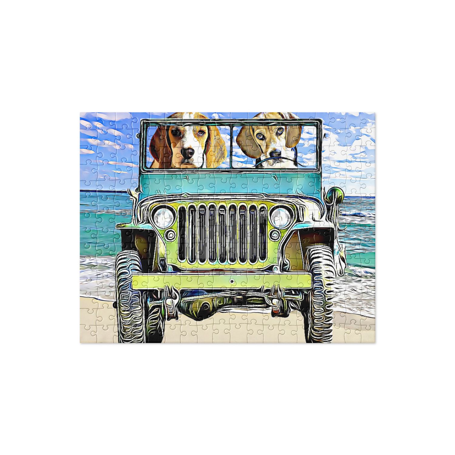 BEACH Beagles Jigsaw puzzle (252 Pieces)