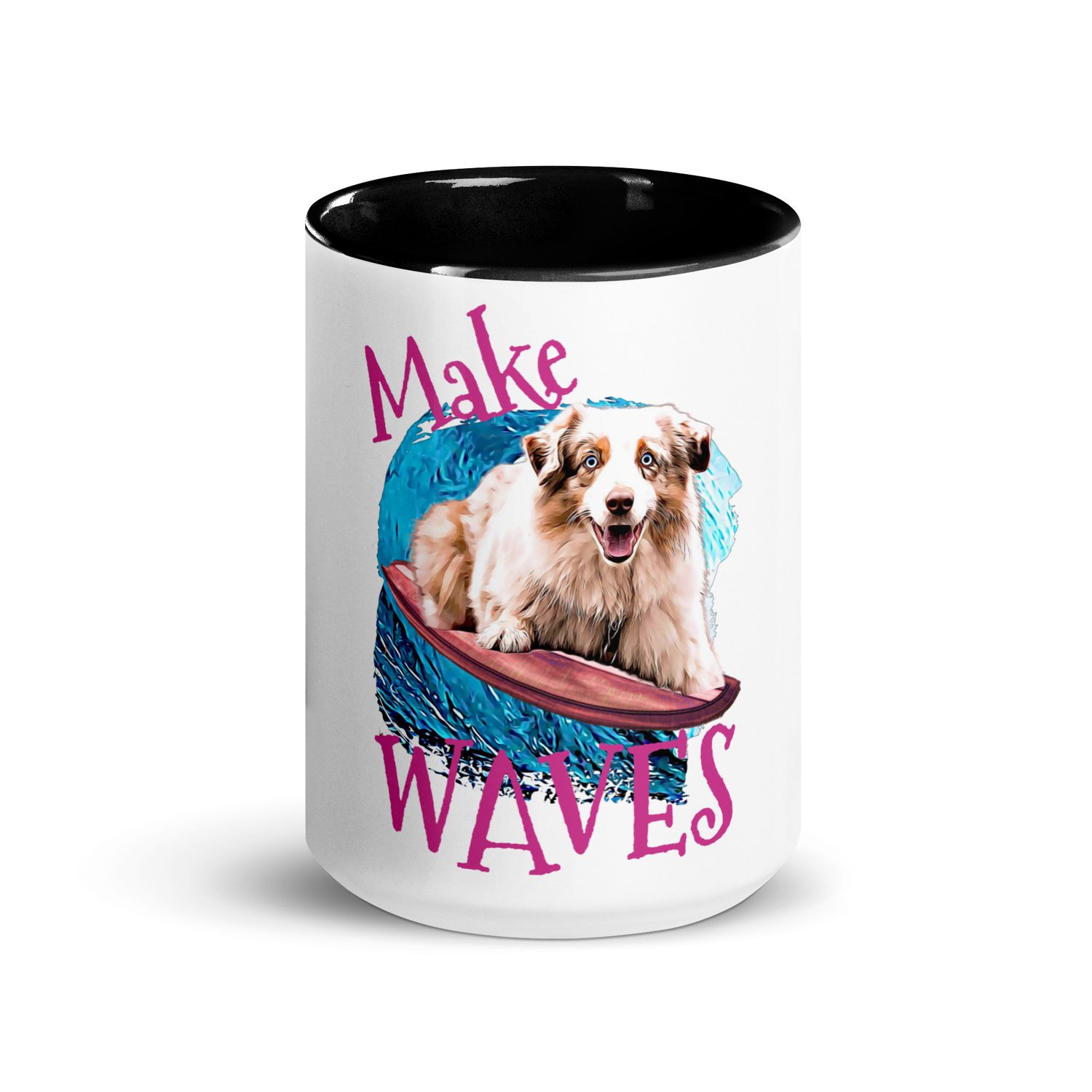 WAVES Australian Shepherd Mug with Color Inside