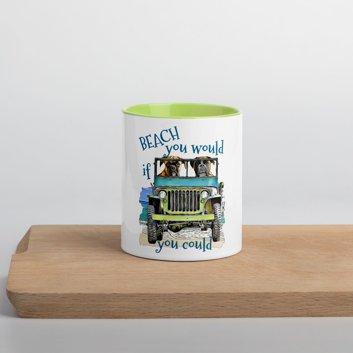 BEACH Boxers Mug with Color Inside