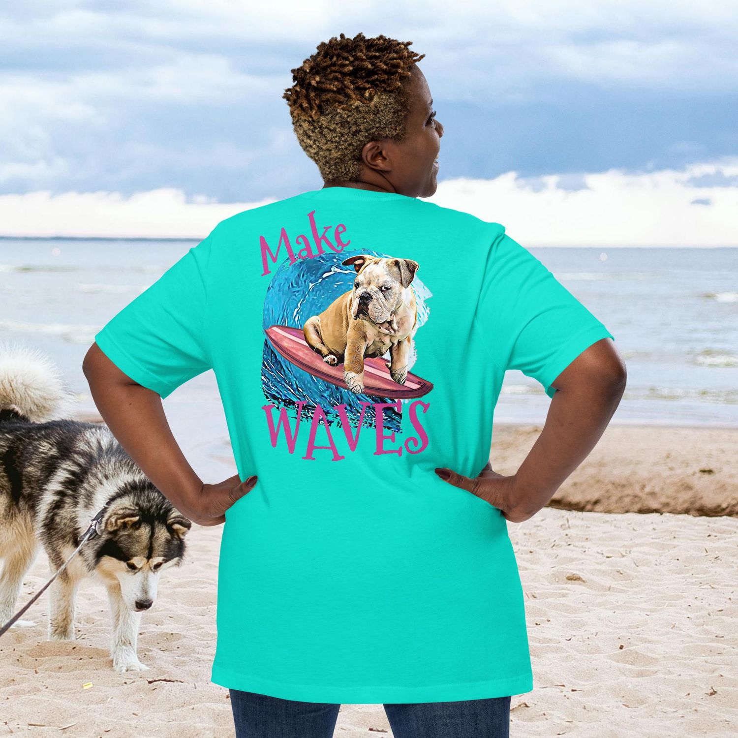 WAVES Bulldog Unisex t-shirt