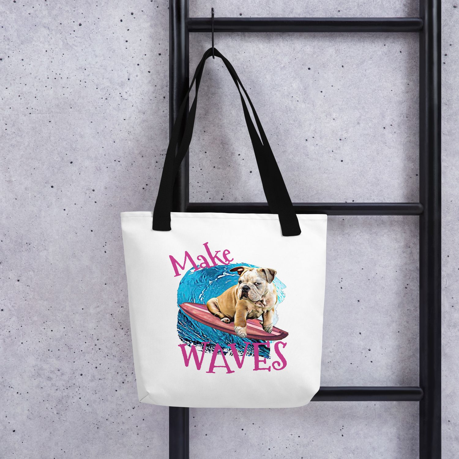 WAVES Bulldog Tote bag