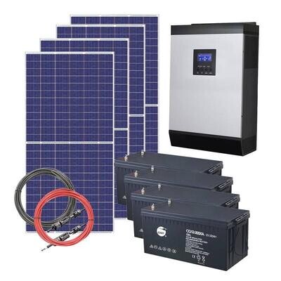 Mecer Axpert 5.0kW 4.8kWh AGM Hybrid Solar Kit
