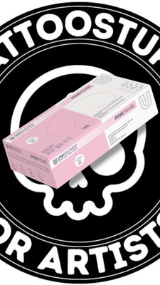 100 NITRILE PINK PEARL DISPOSABLE GLOVES &quot;S&quot;