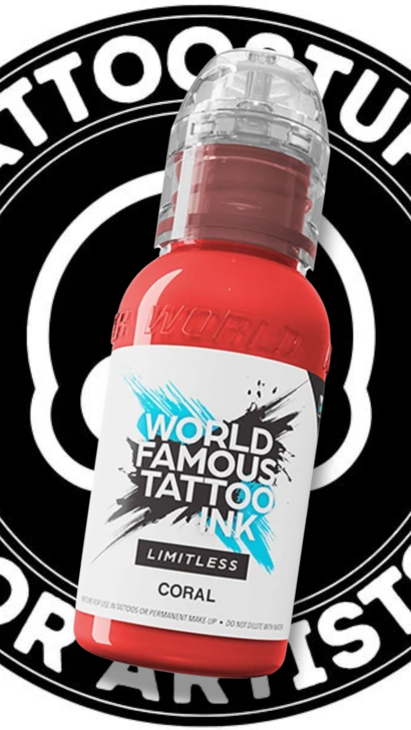 WORLD FAMOUS INK &quot;CORAL&quot; 30ML