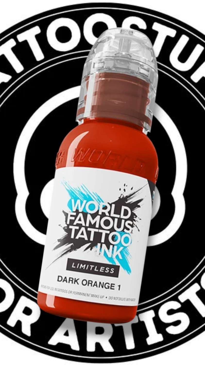 WORLD FAMOUS INK &quot;DARK ORANGE 1&quot; 30ML