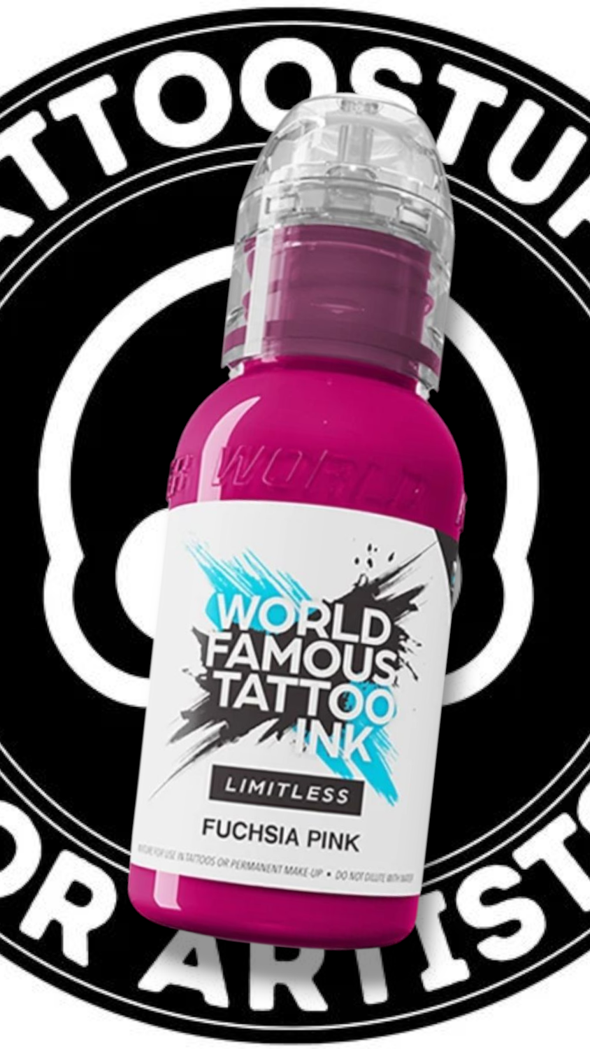 WORLD FAMOUS INK &quot;FUCHSIA PINK&quot; 30ML