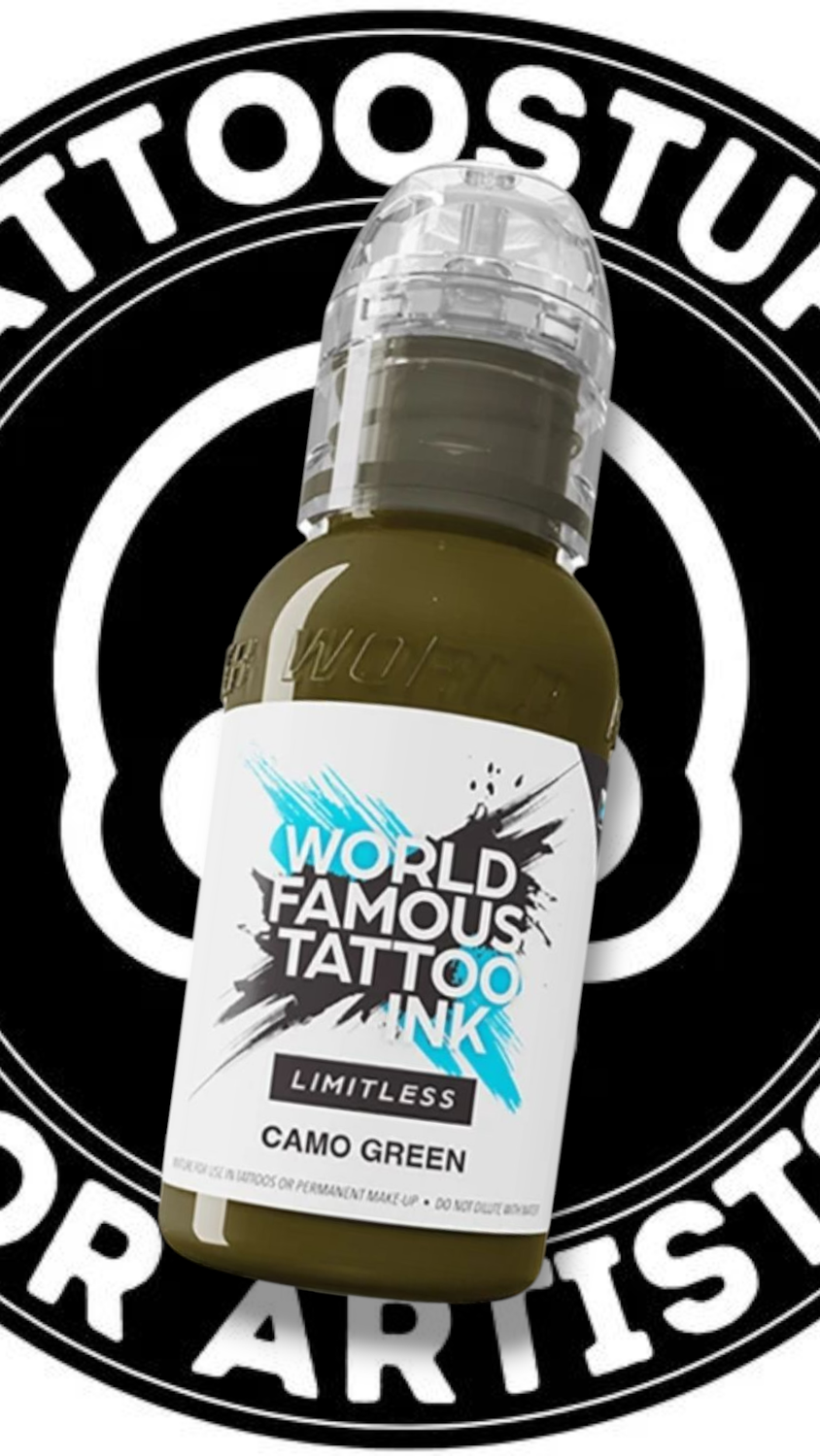 WORLD FAMOUS INK &quot;CAMO GREEN&quot; 30ML