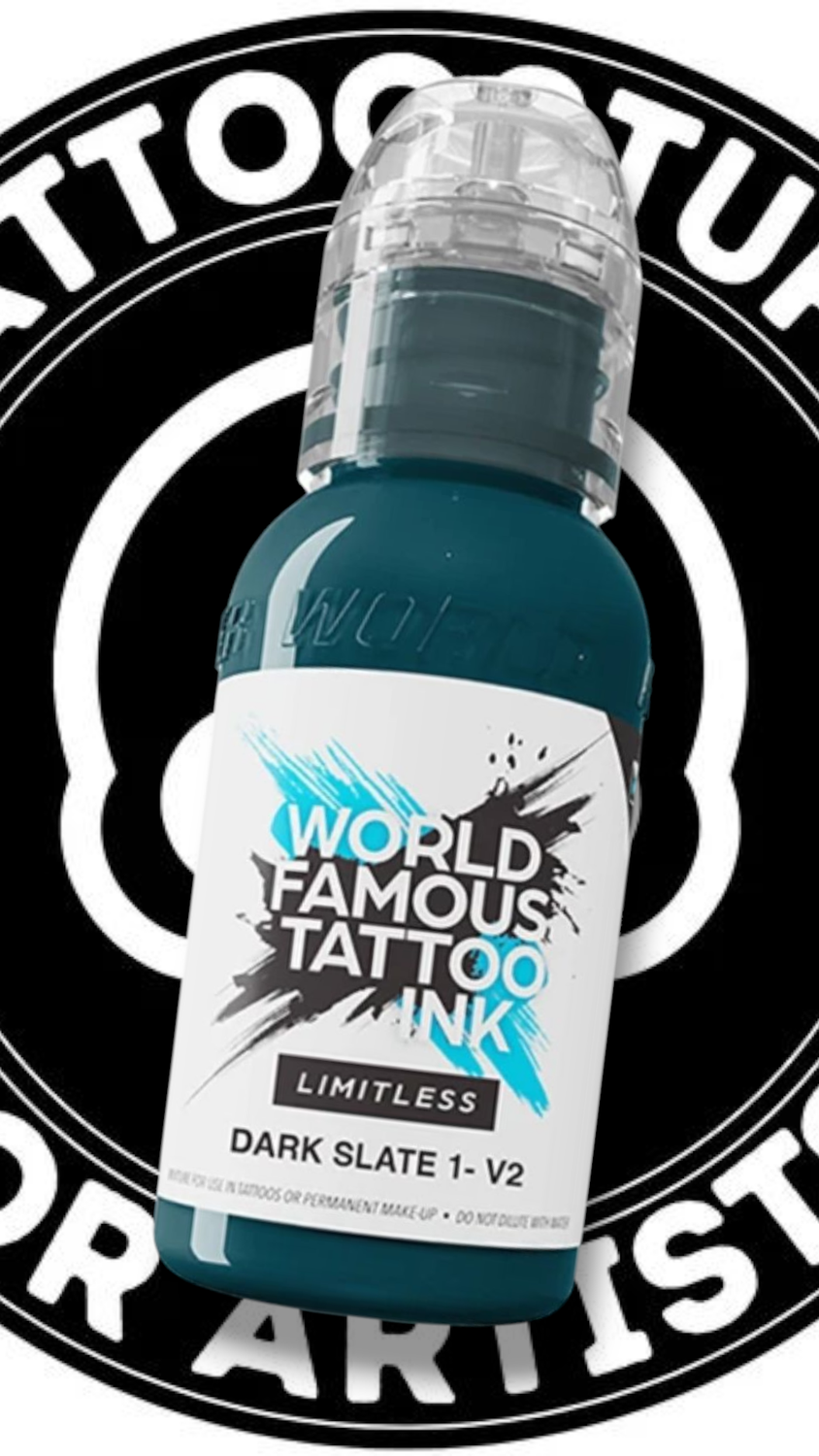 WORLD FAMOUS INK &quot;DARK SLATE 1 V2&quot; 30ML