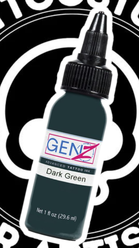 INTENZE INK &quot;DARK GREEN&quot; 30ML