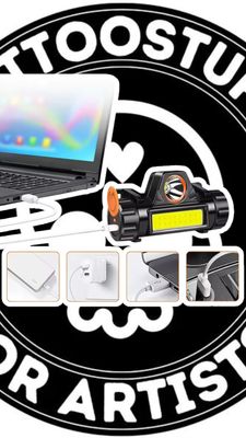 TATTOO KOPFLAMPE 2 LEUCHTEN mit DIMMFUNKTION