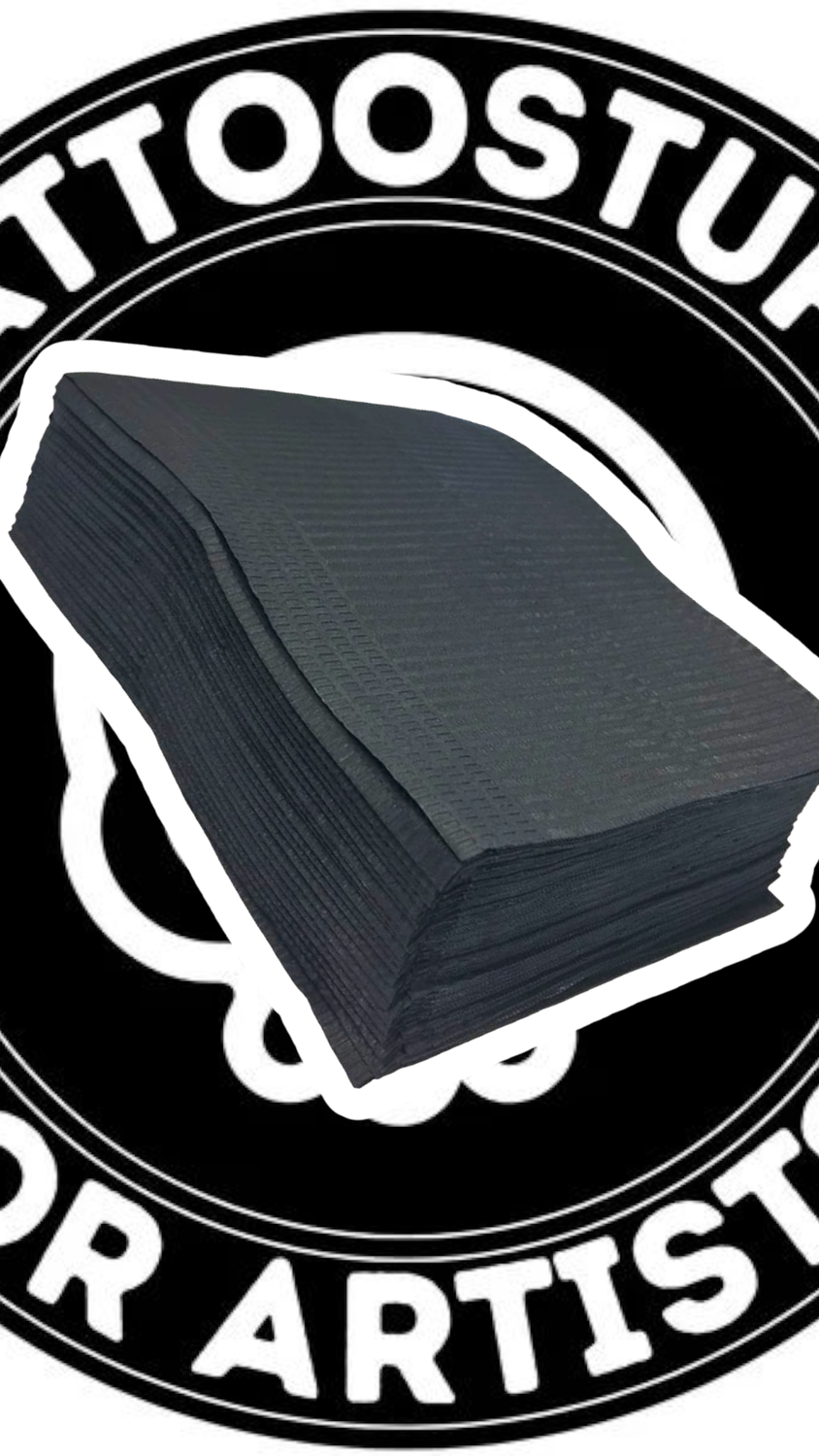 50 - 500 Tattoo Arbeitsplatz Unterlagen - Schwarz