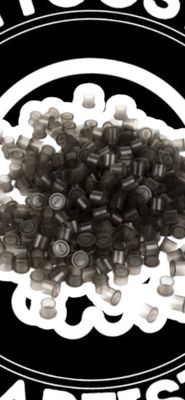 1000 Farbkappen mit Standfuß 11x10mm - Schwarz