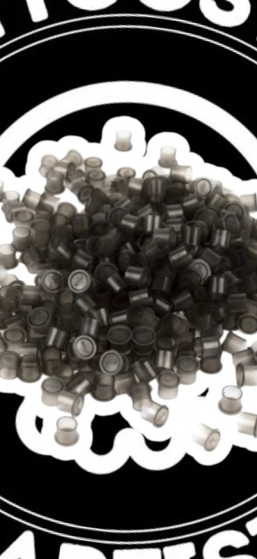 1000 Farbkappen mit Standfuß 14x12mm - Schwarz